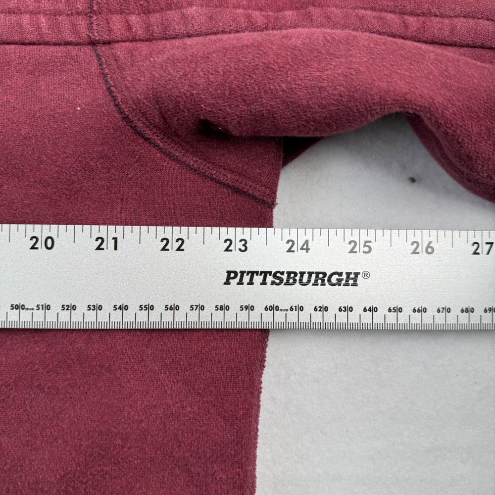 Lululemon Mens Burgundy Full Zip Fleece Hoodie Sweatshirt Size L Maroon - Picture 6 of 7